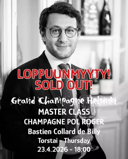 MC Pol Roger To 23.4. klo 18:00 - Master Class -liput TO 23.4.2026 - GCH26BC23K180 - 1