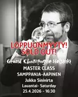 MC Jukka Sinivirta La 25.4. klo 16:30 - Master Class -liput LA 25.4.2026 - GCH26JS25K163 - 1